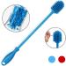 Silicone Bottle Cleaning Brush 31cm - Long Handle Water Bottle Cleaner for Baby Bottles, Hydro Flask, Sports Bottles - Blue - Ideal for Smaller Diameter Openings | Qty 1 - Buy Online on GoSupps.com