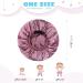 Kids Satin Bonnet Sleep Cap for Curly Hair - Adjustable Silk Hair Cap for Baby/Toddler 1-8 Years - Purple - Buy Online on GoSupps.com
