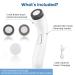 KINGDO Facial Cleansing Spin Brush - Exfoliating Face Scrubber | USB Rechargeable, IPX7 Waterproof, 3 Brush Heads | White - Buy Online on GoSupps.com