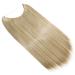 Silk-Co Honey Blonde & Bleach 50cm Hair Extensions - Smooth Invisible Cord Synthetic & Real Hair Blend for Women - Buy Online on GoSupps.com