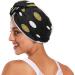 Quick Drying Irregular Dot Pattern Hair Cap & Towel Set - 2 Piece Absorbent Soft Comfortable with Button Headband - Buy Online on GoSupps.com