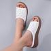 HSYHKDSY White Wedge Heel Plateaus Sandals for Women - Elegant Summer Shoes Glittering & Comfortable Vacation Footwear S51122 - Buy Online on GoSupps.com