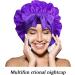 LULI Satin Bonnet with Tie Band - Wide Elastic Band Sleep Cap for Women | Protects Curly Hair - Red Blue Brown Purple - One Size - Buy Online on GoSupps.com