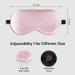 LaCourse 100% Natural Mulberry Silk Sleep Eye Mask with Travel Pouch - 19 Momme Organic Silk, Adjustable, Pink for Women - Buy Online on GoSupps.com
