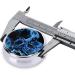 Blue Skull Round Pill Box | 3 Compartment Portable Travel Medicine Organizer | Mini Decorative Pill Case in Black - Buy Online on GoSupps.com