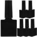 Homoyoyo Lot De 6 Flacons En Verre 10ml Plats Noirs Pour Vernis Gel Avec Pinceau Rechargeables Pour Usage Professionnel Et Voyage Bouteilles tanches Compactes Pour Manucure