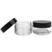Beauticom 20g/20ml Acrylic Round Clear Jars with Black Lids - Ideal for Lip Balms, Creams, Makeup, Cosmetics - 12 Piece Set - Buy Online on GoSupps.com
