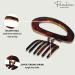Parcelona French Duck Beak Oval Shell Brown 4 inch Celluloid Hair Claw Clip - Buy Online on GoSupps.com
