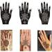 PPVWEY 18 Sheets Henna Tattoo Stencil Kit - Temporary Airbrush and Glitter Tattoo Stencils for Women and Girls - Body Art and Face Paint (Black 1) - Buy Online on GoSupps.com