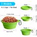 Petbonus Foldable Dog Bowls - 2 Pack Silicone Leak-Proof Travel Bowls for Dogs - Portable Water & Feed Bowls with Carabiners (Light Blue Light Green) - Perfect for On-the-Go Pets - Buy Online on GoSupps.com
