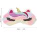 LOGOFUN Plush Cartoon Unicorn Eye Mask - Furry Faux Fur Sleeping Mask for Women & Girls | Adjustable Straps Colorful Sleep Accessory - Buy Online on GoSupps.com