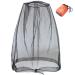 Cinvo Head Net Mesh Bug Net Face Netting Updated Bigger Size for Mosquitoes Bugs No See Ums Insects Gnats Midges from Outdoor Spacious Net Room Works Over Most Hats Comes with Free Stock Pouch- Black
