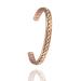 Copper Magnetic Bracelet for Women for Arthritis Pure Copper Three-Color Gold Braid Adjustable Bracelet Magnetic Jewelry Present(1072SG)