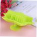Healvian Hair Scrubber & Body Shower Brush - Silicone Bathing Scrubber for Baby & Adult - Soft Massage Comb - Green (1PCS) - Buy Online on GoSupps.com