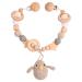 wangjiangda Wooden and Crochet Stroller Chain Cute Animal Shape Stroller Toy with Bell for Baby Girl Boy Bird