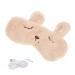 Beaupretty USB Heating Eye Mask Electric Blindfold Faux Fur Eye Mask Rechargeable Eye Mask Decorative Eye Pad Light Blocking Night Eye Cover Eyemask Flannel Goggles Travel Cosmetic Beige 20.5x10x0.8cm