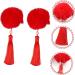 MAGICLULU 12 Pairs Tassel Hair Ball Hair Clip Hair Accessory for Cosplay Hair Pin Hair Barrettes Hanfu Hair Accessories for Red Tassel Fur Ball Child Artificial Fur Chinese Style - Buy Online on GoSupps.com