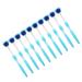 Tongue er  Tongue er Brush Silicone Long Handle 10 Pcs for Adults(Blue)