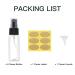 Lisapack 1oz Mini Spray Bottles (6 Pack) - Clear Fine Mist Atomizers for Perfume, Cologne & Water - Buy Online on GoSupps.com