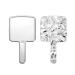 YCHMIR Hand Mirror Hand Held Mirror Electroplate Mirror Sliver  Square 5 x9.1 inch Sliver Square M