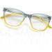 Shop Stylish Gray Yellow Two Tone Oversize Blue Light Glasses for Women | Chic Cat Eye Reading Glasses - 1.0 Magnification Frames - Buy Online on GoSupps.com