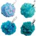 REFRESHKO Bath and Shower Puff Loofah bath Essentials (BLUE 4 * 75g BATH PUFF) BLUE 4*75g BATH PUFF - Buy Online on GoSupps.com