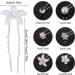 AUXSOUL Bridal Hair Pins - Crystal Pearl U-Shaped Diamond Clips for Wedding - 30Pcs (6 Styles) - Buy Online on GoSupps.com