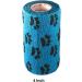 Vet Wrap Tape 2 Inch 2 Pack Blue with Black Paws - Self Adherent Cohesive Flex Bandage for Pets - Buy Online on GoSupps.com
