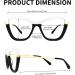 Zeelool Cat Eye Glasses Frame for Women | Vintage Eyewear with Blue Light Blocking Lens | Non-Prescription Clear Lens - Buy Online on GoSupps.com