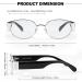 Retro Oval Blue Light Blocking Glasses for Women | Trendy 90s Vintage Eyewear | Silver Frame BL3452 A02 - Buy Online on GoSupps.com
