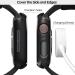 PZOZ Compatible for Apple Watch Series SE2 /6/5 /4 /SE 44mm Case with Screen Protector Accessories Slim Guard Thin Bumper Full Coverage Matte Hard Cover Defense Edge for iWatch Women Men GPS (Black) - Buy Online on GoSupps.com