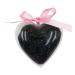 Fovolat Body Powder Applicator - Bowknot Heart Powder Puff | Body Powder Puff for Dusting Powder Baby Women Powder Puff for Bath and Travel Black