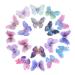 16 Pieces Butterfly Hair Clips for Girls Glitter Barrette Butterfly Chiffon Fairy Wings Hair Accessories for Women(Silver / Diamond)