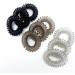 Urbane Corner : Sophisticated Set of 9 Telephone Hair Coils Spiral Hair ties for women in Classic Tones of Ebony Silver and Ivory or (black gray and brown) - Buy Online on GoSupps.com