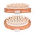 HAJIMSJU Anti Cellulite Massager Natural Bamboo Wooden Body Slimming Circulation Brush Muscle Relax Palm Sauna Spa Bath Massage Pack 2