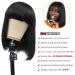 Royal Lady Brazilian Virgin Straight Bob Wig with Bangs - 10 None Lace Front Human Hair Wig for Black Women - Buy Online on GoSupps.com
