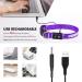 Masbrill Luminous LED Dog Collar - Waterproof Adjustable Safety Collar for Small & Medium Dogs - 3 Lighting Modes - Purple (48-60cm) - Buy Online on GoSupps.com