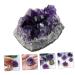 PRETYZOOM Purple Ornament 2pcs Amethyst Cluster Chips Rock Amethyst Gravel Geode Natural Crystal Adornment Irregular Fluorite - Buy Online on GoSupps.com