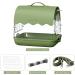 BUCATSTATE Bird Carrier Backpack with Perch Transparent Travel Bird Cage Bag Lightweight with Shade Cover Visible Window for Parrots Small Cockatiels Budgie and Other Similar Size Birds (Green) - Buy Online on GoSupps.com