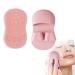 Silicone Finger Facial Cleansing Brush Mini Soft Handheld Silicone Face Scrubber Gentle Face Exfoliator for Women Men Blackhead Pore Cleansing Massaging for Skin (Light Pink)