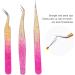 Premium Nail Strass Picking Tweezers Set - 3 Professional Nail Art Tweezers with Color Gradient Straight & Curved Stainless Steel Tips for Manicure & Rhinestones - Buy Online on GoSupps.com