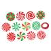 STOBAZA 12 Sheets Christmas Candy Stickers Christmas Tree Pendant Christmas Tree Peppermint Xmas Decors PVC