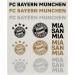 FC Bayern Munich Sticker Cards Set - 21 Individual Lettering & Logo Stickers | International Shipping - Buy Online on GoSupps.com