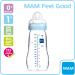 MAM Baby Glass Bottles 2 Pack - Feel Good from Birth (170ml & 260ml) - Safe & Stylish Blue Feeding Bottles for Babies - Buy Online on GoSupps.com