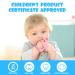 Vicloon Baby Teething Toys 2 Pack - BPA Free Silicone Teether for Infants 3 Years+ | Anti-Drop Mitten Teething Toy for Soothing Sore Gums | Baby Chew Toys in Yellow & Pink - Buy Online on GoSupps.com