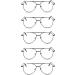 5 Pack Unisex Aviator Style Reading Glasses for Men & Women - Black 2.5 Diopters - International Shipping Available - Buy Online on GoSupps.com