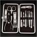 Manicure Kit Stainless Steel 18-Piece Nail Clippers Set Manicure Nail Tool Set Nail Clippers Set Manicure Clippers Suitable for Outdoor Travel Nail Clippers Kit Black - Buy Online on GoSupps.com
