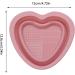 Geteawily Makeup Brush Cleaning Bowl Silicone Makeup Brush Cleaning Bowl | Heart Shape Silicone Cosmetic Brush Cleaner Cleaning Pad Pink - Buy Online on GoSupps.com