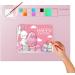 20x16 Silicone Painting Mat with Cup and Paint Holder - Non-Stick Craft Mat for Painting, Resin Casting, and Clay - Washable Artist Mat (Pink) - Buy Online on GoSupps.com