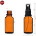 Handsunity 20ml Spray Bottles Set - 6 Amber Glass Atomizers with Black Caps & 17 Accessories for Essential Oils Pharmacy & DIY - Buy Online on GoSupps.com